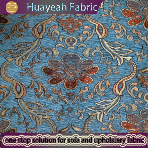 jacquard upholstery flower chenille fabric