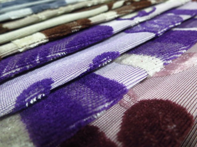 cut velvet stripe fabric