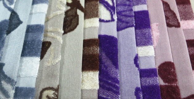 cut velvet stripe fabric