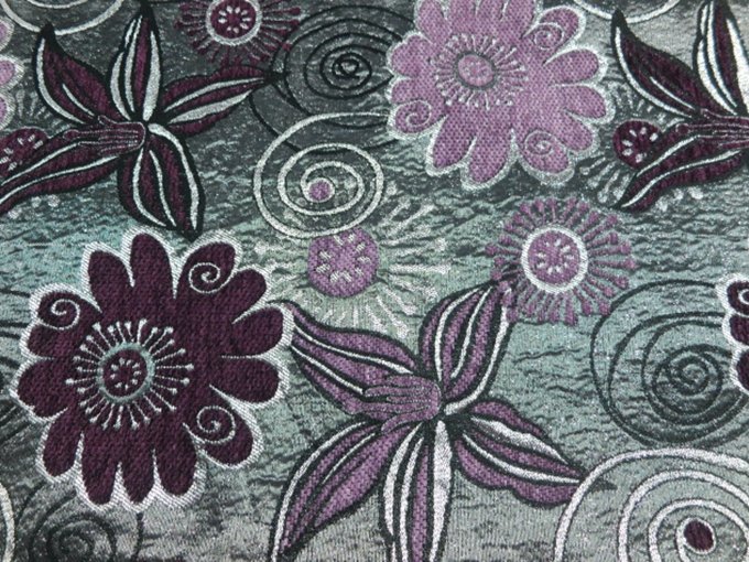 jacquard chenille fabric green
