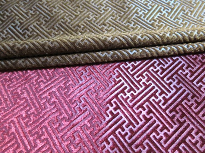embossed velvet curtain