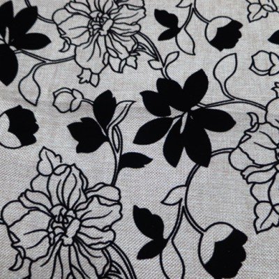upholstery decorative flock fabric