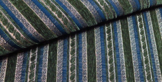 green stripe fabric