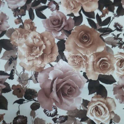 rose print velvet fabric