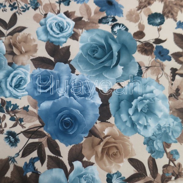 floral print velvet fabric