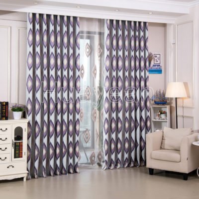 geometric elegant polyester window curtain