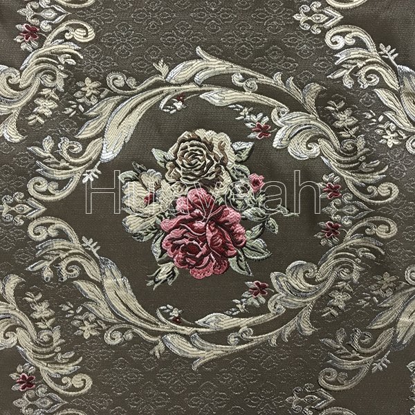 flowers jacquard fabric