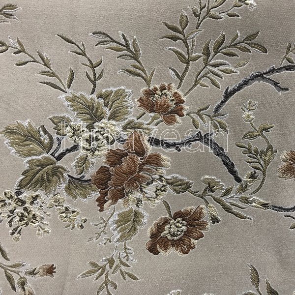 jacquard fabric flower pattern